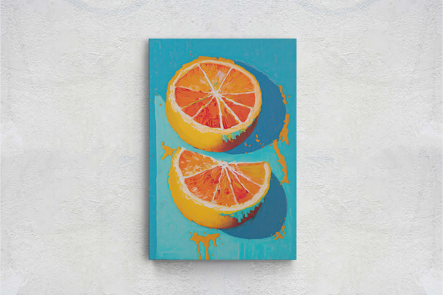 Oranges Painting, Still Life, Contemporary Art, Abstract Art, Dining Room Art, Kitchen Decor, Food Print, Large Print, Ready To Hang