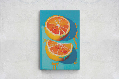 Oranges Painting, Still Life, Contemporary Art, Abstract Art, Dining Room Art, Kitchen Decor, Food Print, Large Print, Ready To Hang
