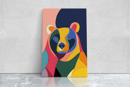 Bear Pop Art, Abstract Bear Art, Modern Bear Print, Street Art, Graffitti Style