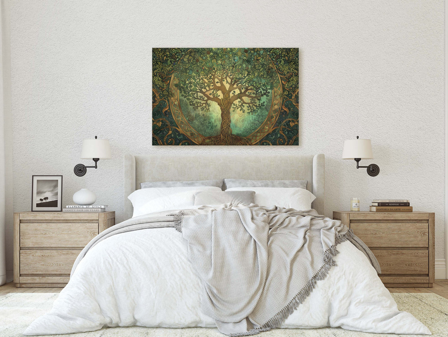 Tree of Life, Celtic Art, Yggdrasil Painting, Norse Mythology, Symbolic Artwork, Nature Decor, Abstract Nature, Large Print