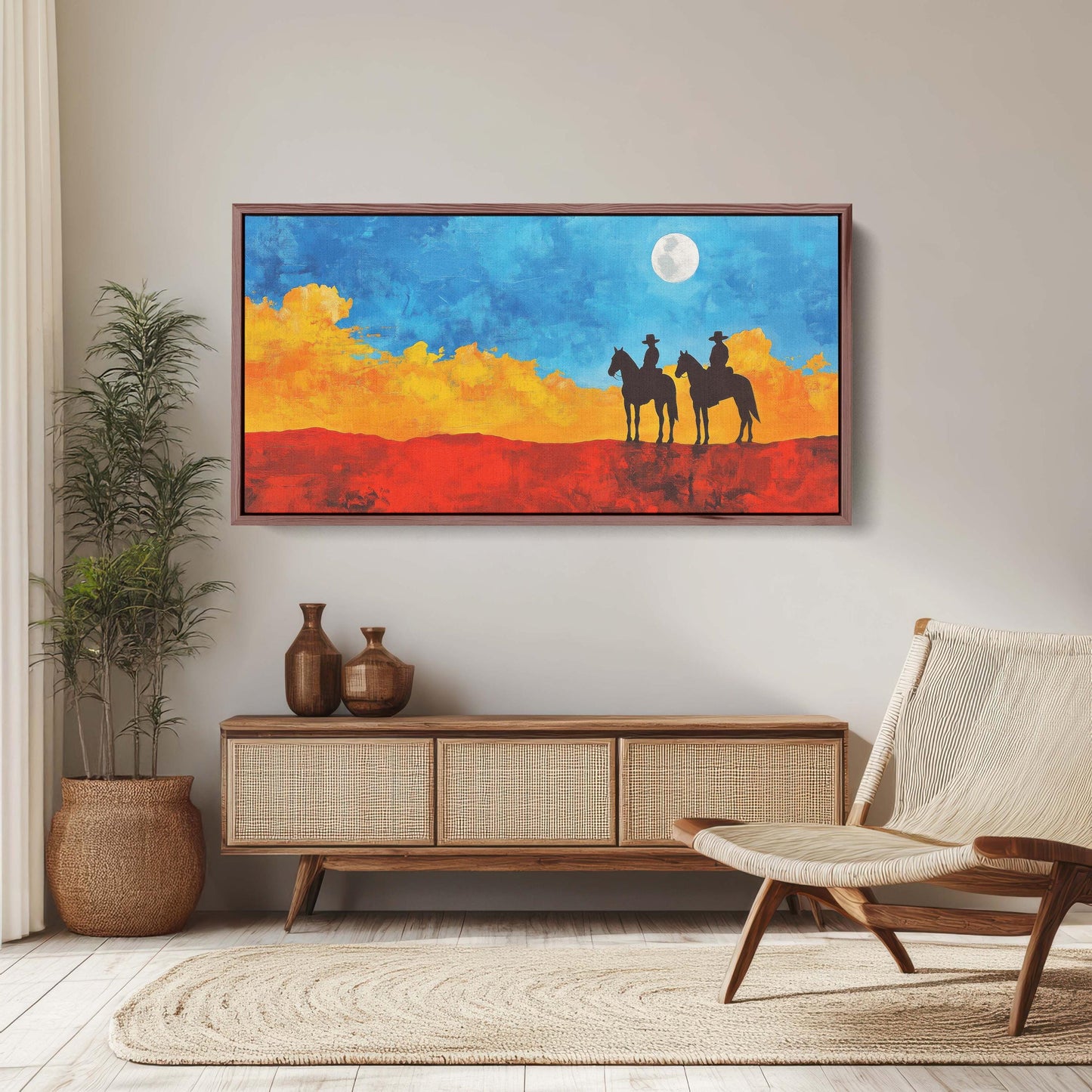 Cowboy Adventure, Western Decor, Pop Art, Bright Colorful