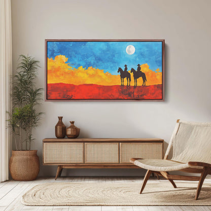 Cowboy Adventure, Western Decor, Pop Art, Bright Colorful