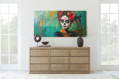 Day of the Dead, Mexican Art, Skeleton, Maximalist Print
