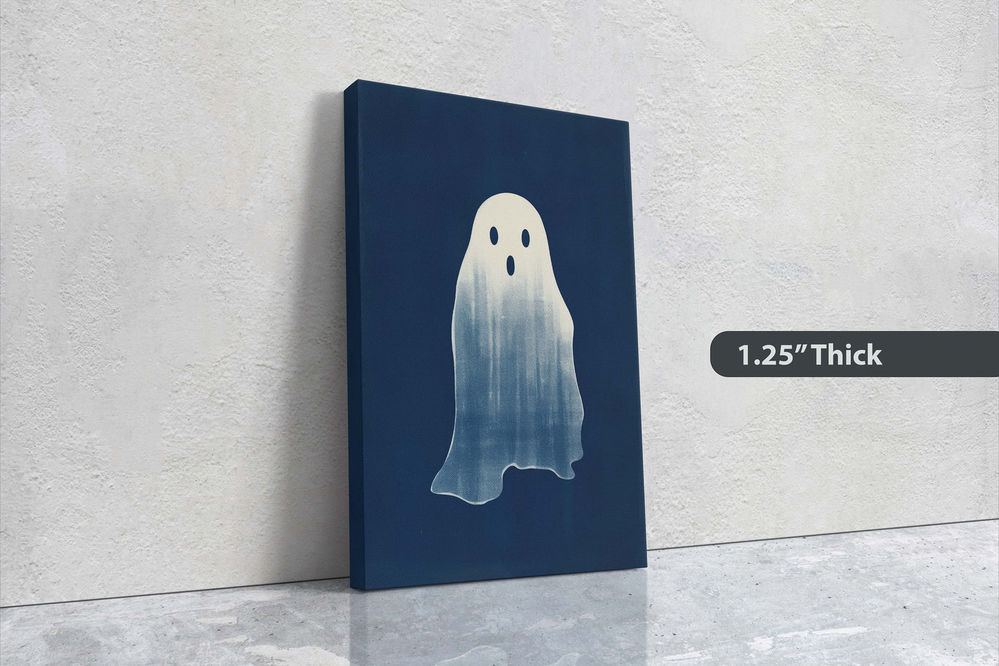 Cute Ghost Illustration, Halloween Ghost, Friendly Ghost, Happy Ghost, Fun Spirit, Halloween Poster, Canvas Art, Kid Friendly Halloween