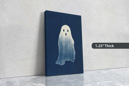 Cute Ghost Illustration, Halloween Ghost, Friendly Ghost, Happy Ghost, Fun Spirit, Halloween Poster, Canvas Art, Kid Friendly Halloween