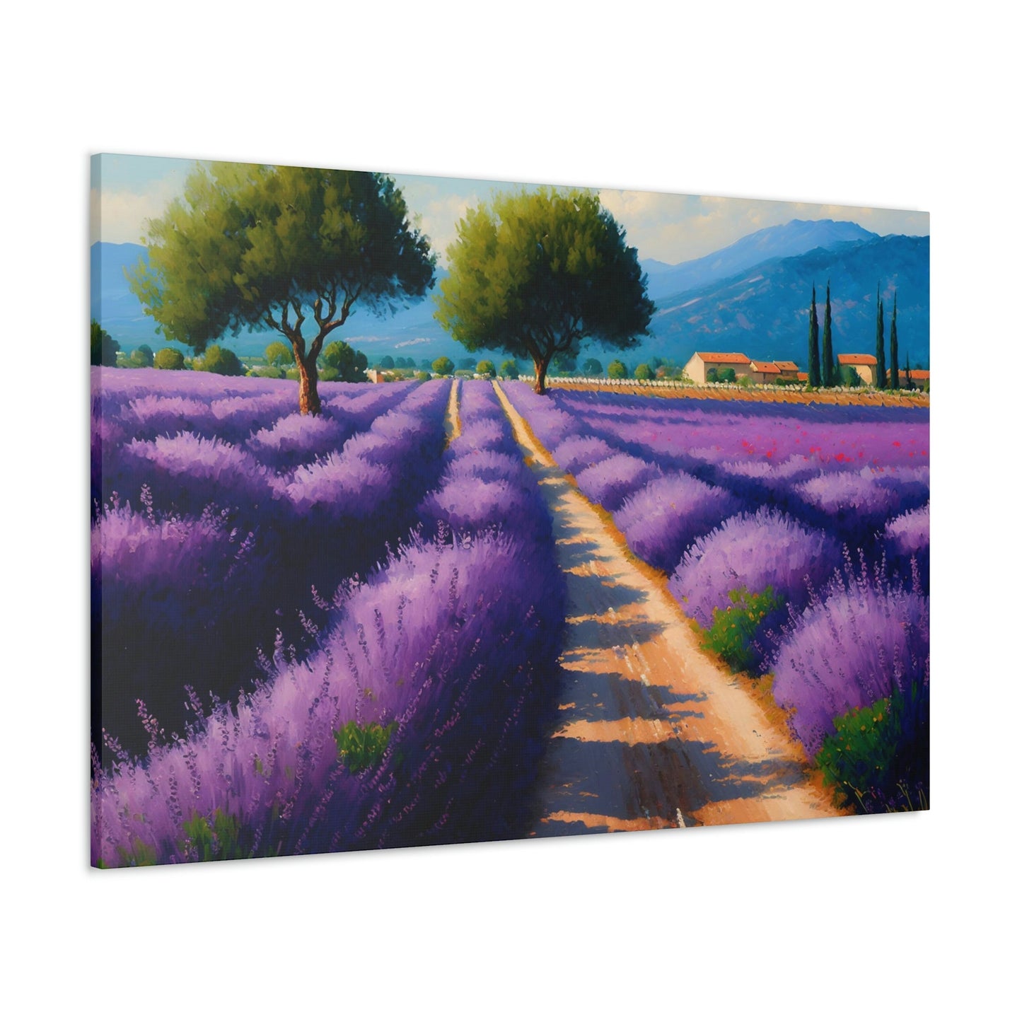 Lavender Field Landscape Canvas Art