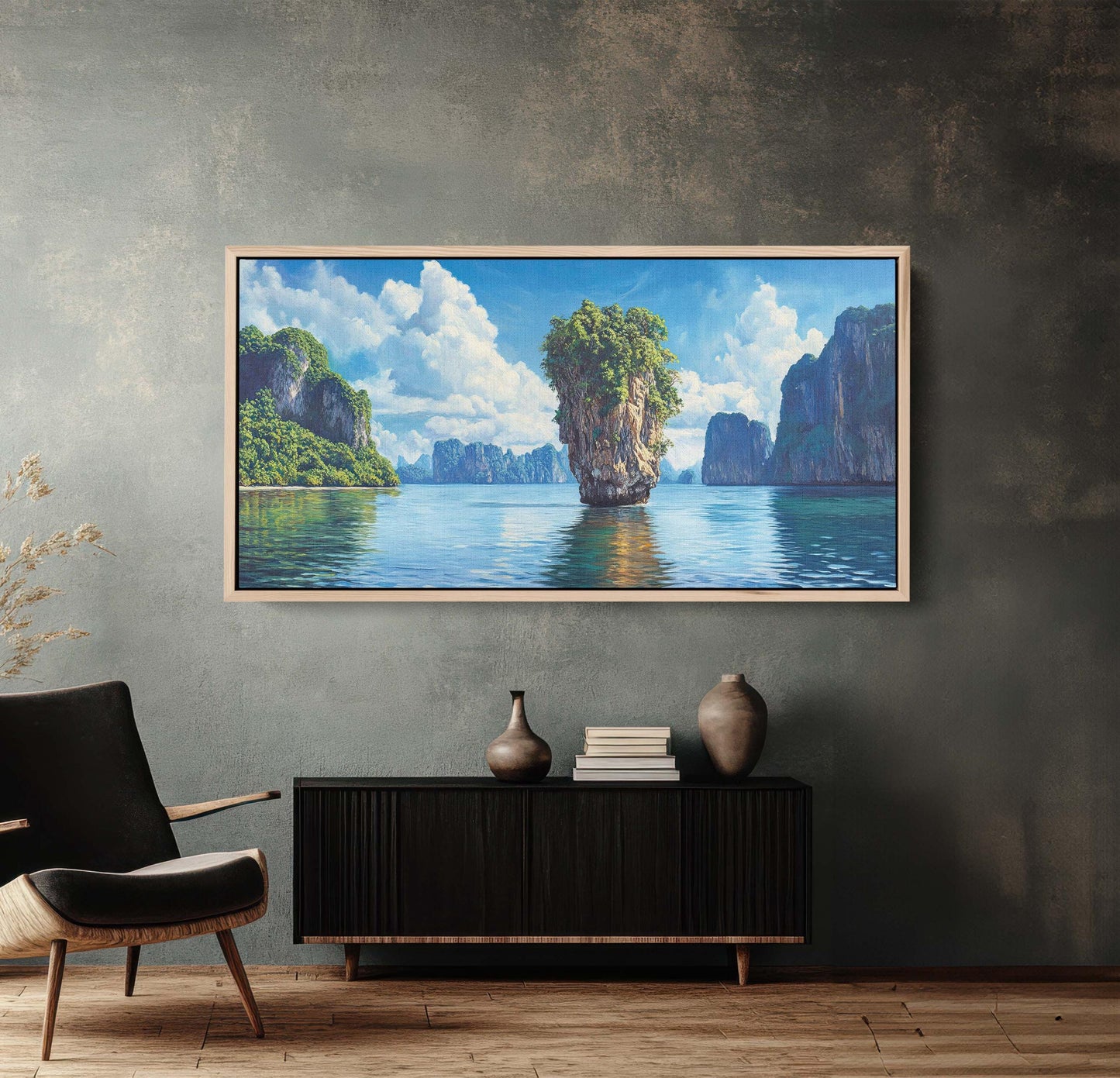 Khao Phing Kan, Thailand Island Art, Nature Painting, James Bond Island