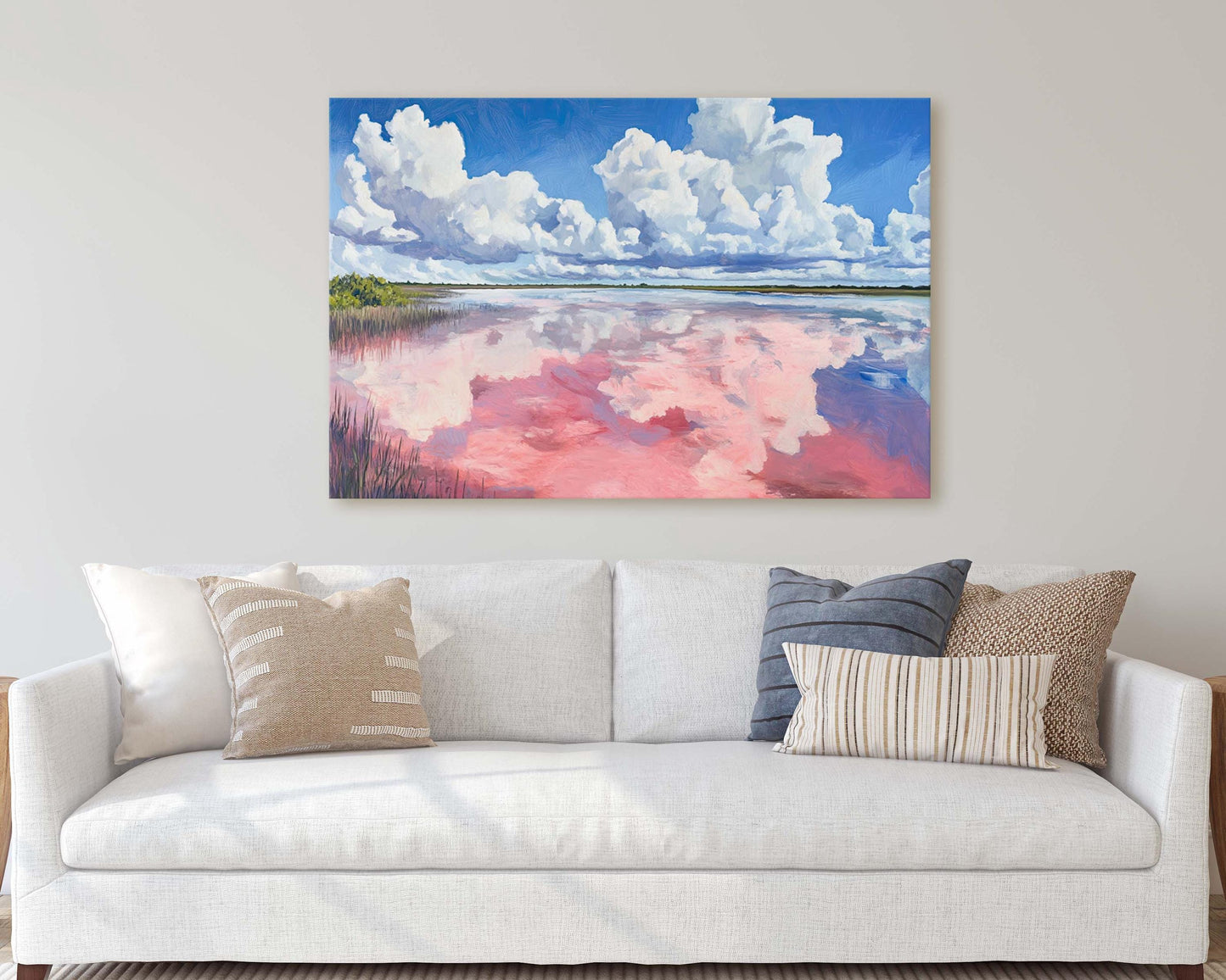Las Coloradas Lagoon, Pink Ocean, Scenic Decor, Mexico Art
