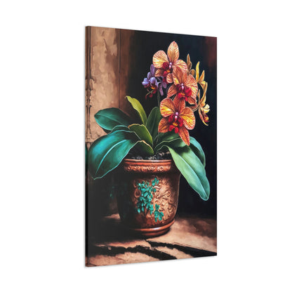 Potted Orchid Canvas Ready To Hang Large Print, Flowers, Painting