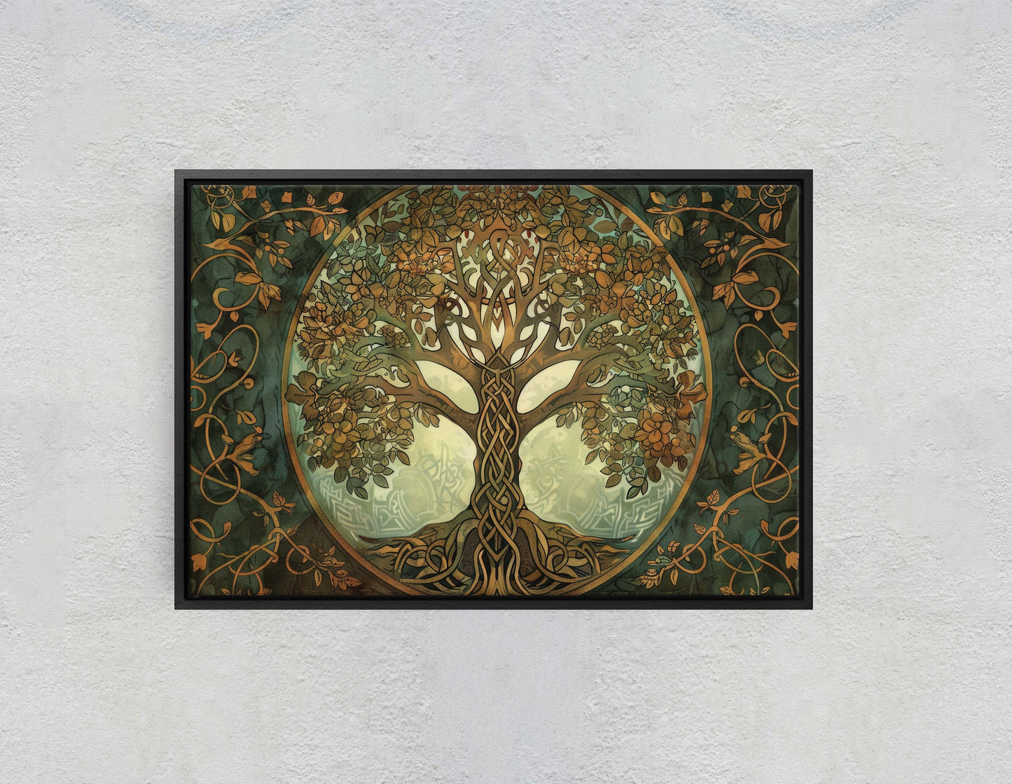 Tree of Life, Yggdrasil Painting, Celtic Art, Norse Mythology, Symbolic Artwork, Nature Decor, Abstract Nature, Large Print