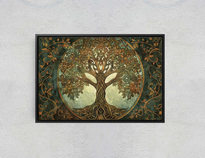 Tree of Life, Yggdrasil Painting, Celtic Art, Norse Mythology, Symbolic Artwork, Nature Decor, Abstract Nature, Large Print