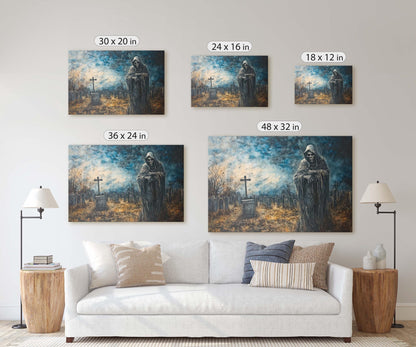 Grim Reaper, Death Cemetery, Graves Night, Creepy Art, Gothic Halloween, Dark Academia, Dark Arts