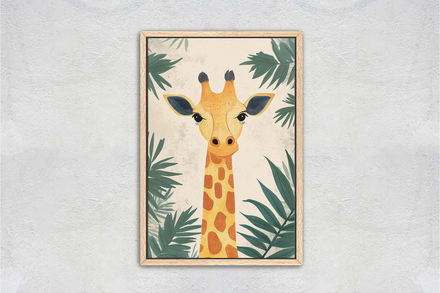 Giraffe Portrait, Cute Giraffe Print, Giraffe Jungle