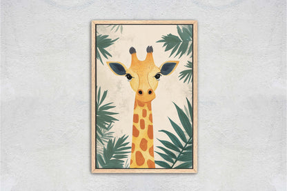 Giraffe Portrait, Cute Giraffe Print, Giraffe Jungle