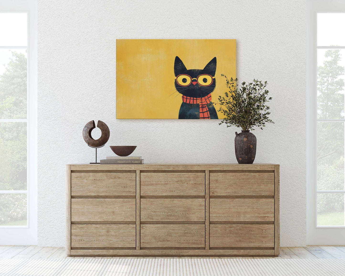 Hipster Cat, Pop Art, Modern Decor, Street Art, Animal Art, Unique Art, Kids Room, Boys Room, Girls Room