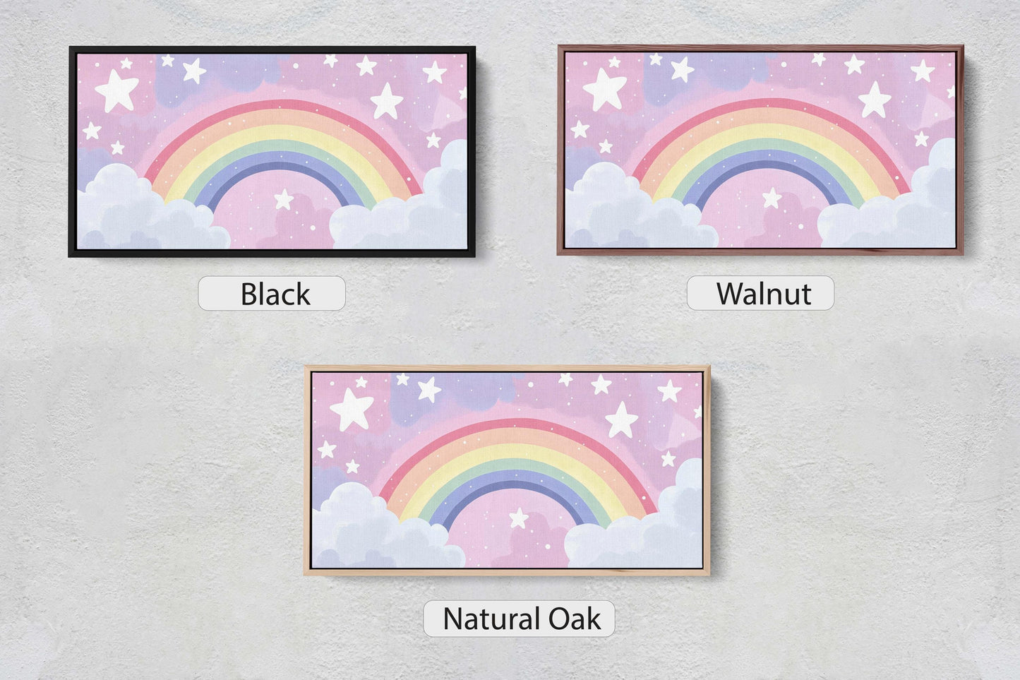Rainbow Clouds, Kids Room, Nursery Art, Girls Room
