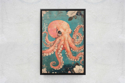 Vintage Octopus Print, ukiyo-e Print, Japanese Art, Vintage Retro