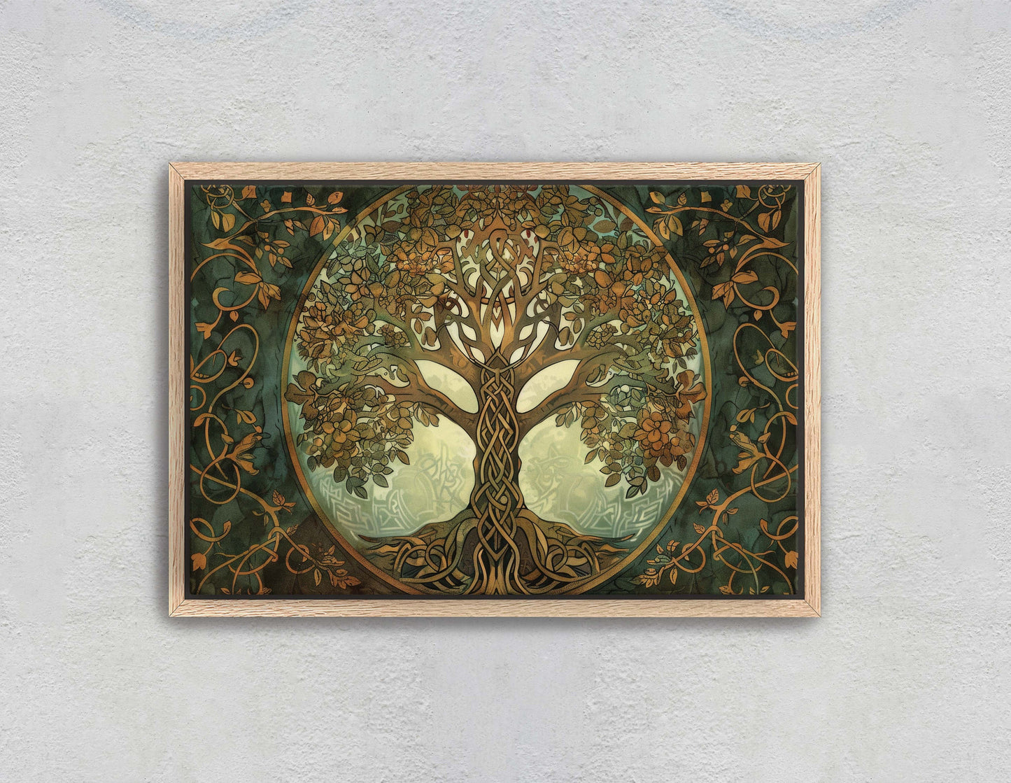 Tree of Life, Yggdrasil Painting, Celtic Art, Norse Mythology, Symbolic Artwork, Nature Decor, Abstract Nature, Large Print