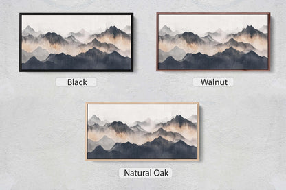 Misty Mountains, Foggy Landscape, Abstract Mountains, Contemporary Art