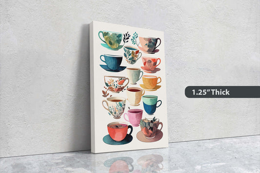 Mug Art, Coffee Mugs, Tea Cups, Kitchen Decor, Cafe Art, Barista Decor, Coffee House, Dining Room, Latte, Espresso, Large Print
