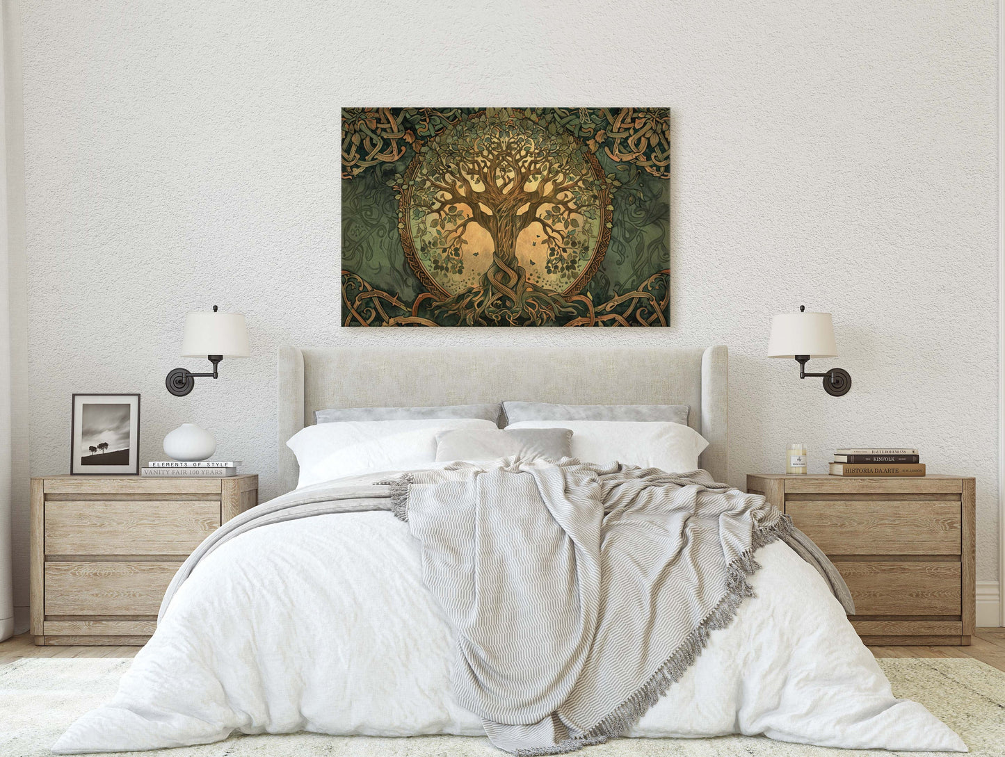 Tree of Life, Celtic Art, Yggdrasil Painting, Norse Mythology, Symbolic Artwork, Nature Decor, Abstract Nature, Large Print