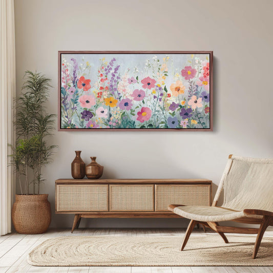 Painted Flowers, Wildflower Print, Scenic Painting Decor