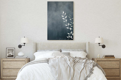 Black and White Floral, Botanical Art, Wildflower Decor, Farmhouse Print, Modern Art, Large Print, Framed Canvas